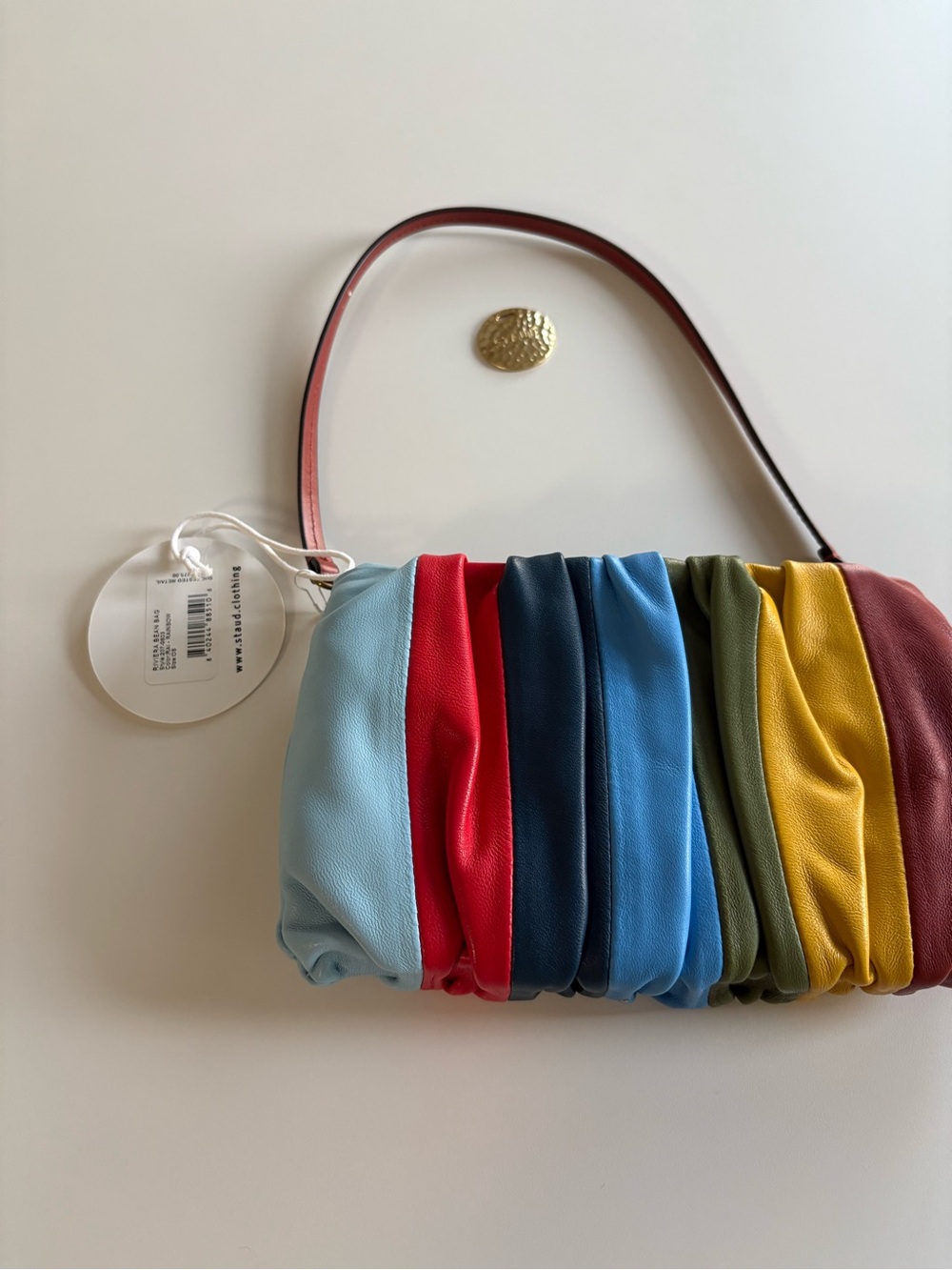 STAUD Bean Bag Rainbow 🌈 NWT - Picture 3 of 13